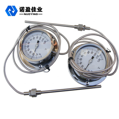 calidad Medidor de temperatura bimetálico con dial de 60 mm 1.5 Precisión SS304 0-150 grados Fábrica