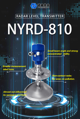 Good price 26GHz NYRD-810 Radar de ondas de alta frecuencia del medidor Sensor de nivel sólido Radar guiado Transmisor de nivel de ácido en línea
