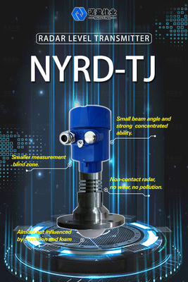 Good price No contacto de líquido fuerte corrosivos 26GHz NYRD-TJ-A Radar Sensor de medición del nivel del agua Transmisor en línea