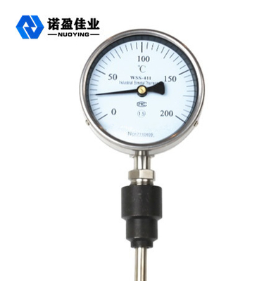 Good price Conexión bimetálica del hilo del termómetro 150m m del dial de los SS del aceite hidráulico en línea