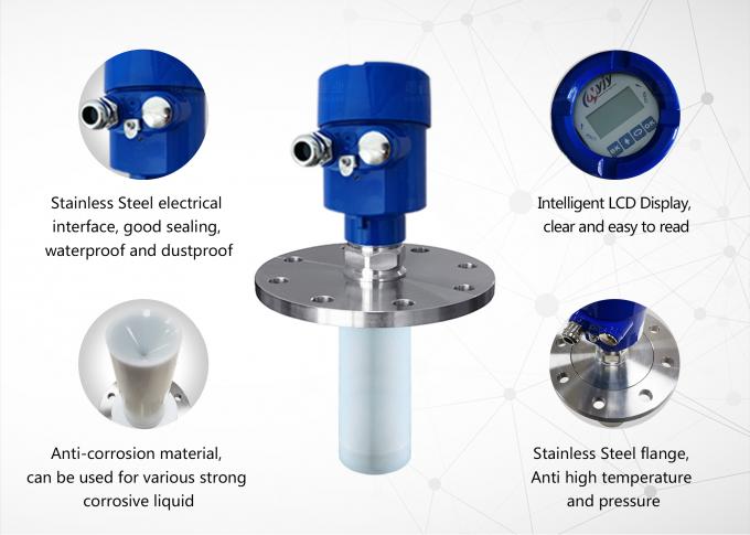 Contador de nivel de radar de 26 GHz para tanques de almacenamiento de líquidos de tipo sanitario y contenedores altamente corrosivos 2