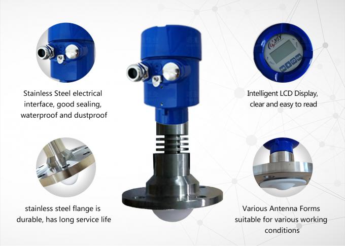 Transmisor de nivel de radar de alta frecuencia Medidor de ondas Radar de nivel sólido Sensor de nivel de radar 80G 0 ~ 30 metros 4